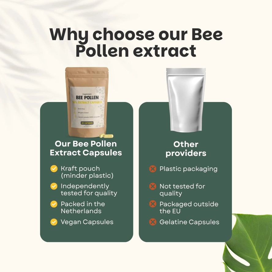 Gélules d'extrait de pollen d'abeille 500mg - 60 gélules