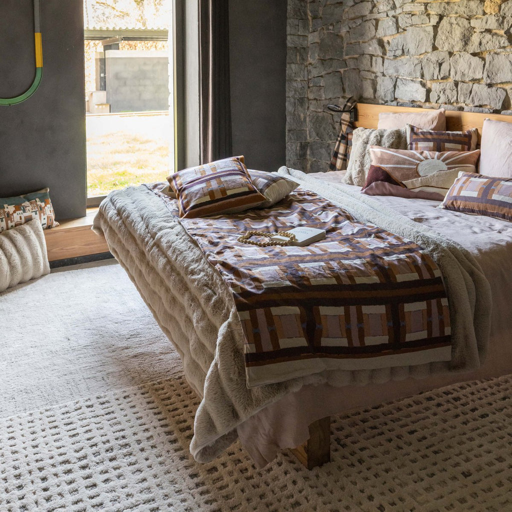 Plaid Astrid Naturel 140 x 180 VIVARAISE
