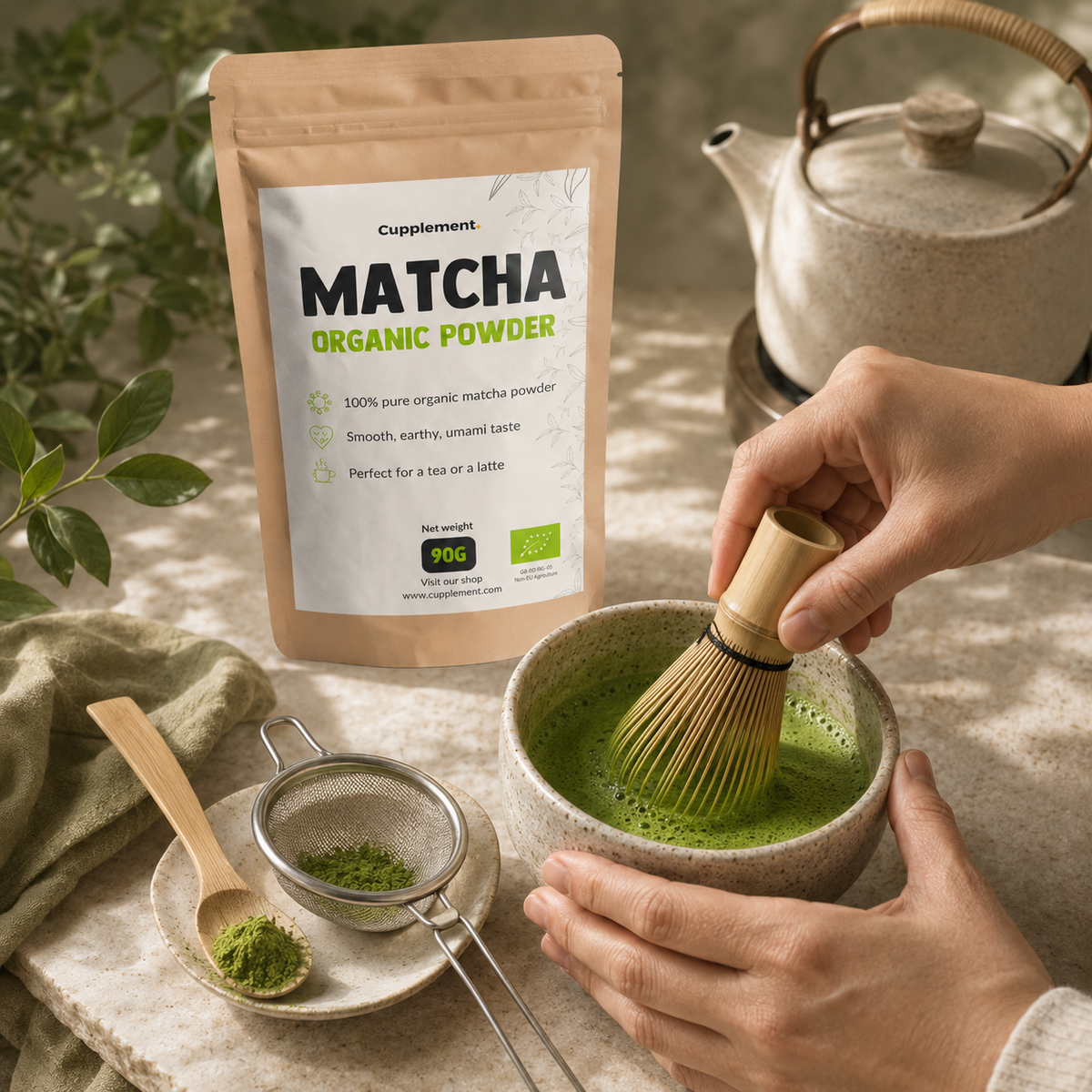 Matcha bio japonais en poudre – 90 g