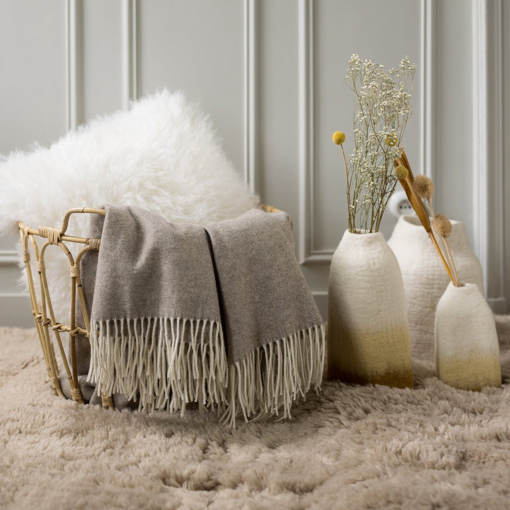 Coussin Betani Neige 45 x 45 VIVARAISE