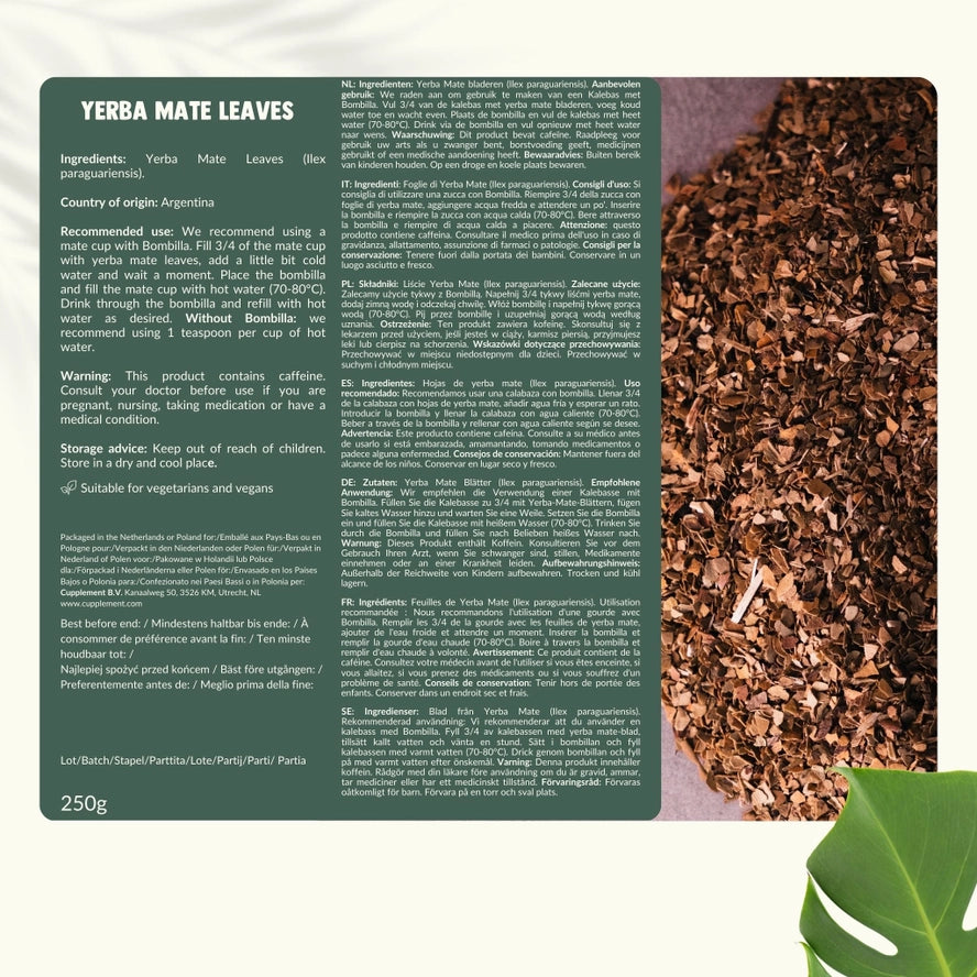Feuilles de thé Yerba Maté - 250 grammes
