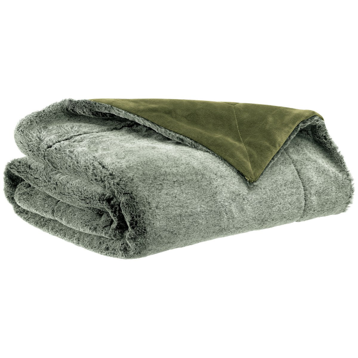 Plaid Kinta Olive 130 × 160 cm – Vivaraise
