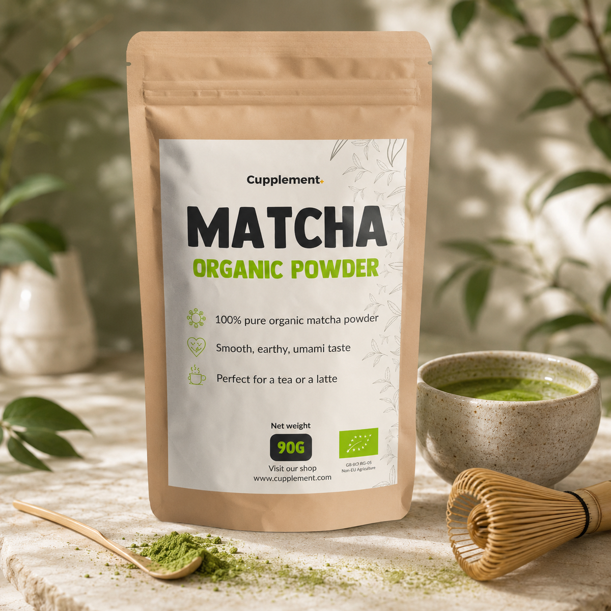 Matcha bio japonais en poudre – 90 g