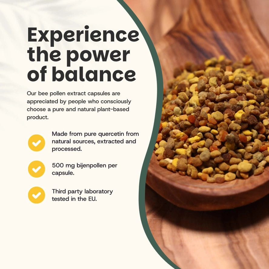 Gélules d'extrait de pollen d'abeille 500mg - 60 gélules