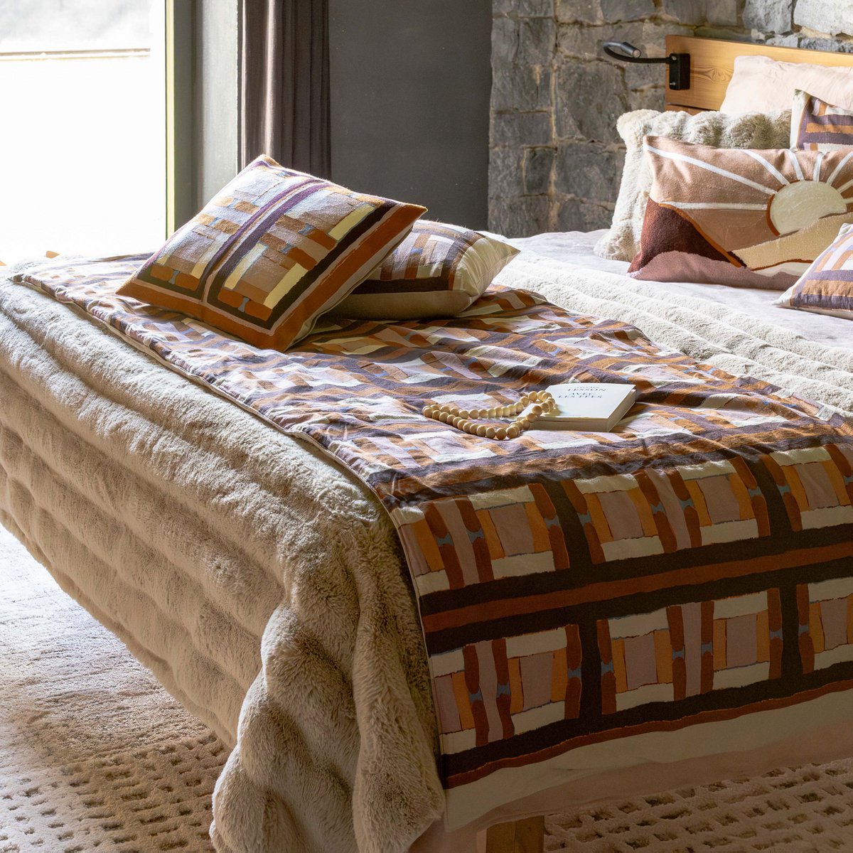 Plaid Astrid Naturel 140 x 180 VIVARAISE